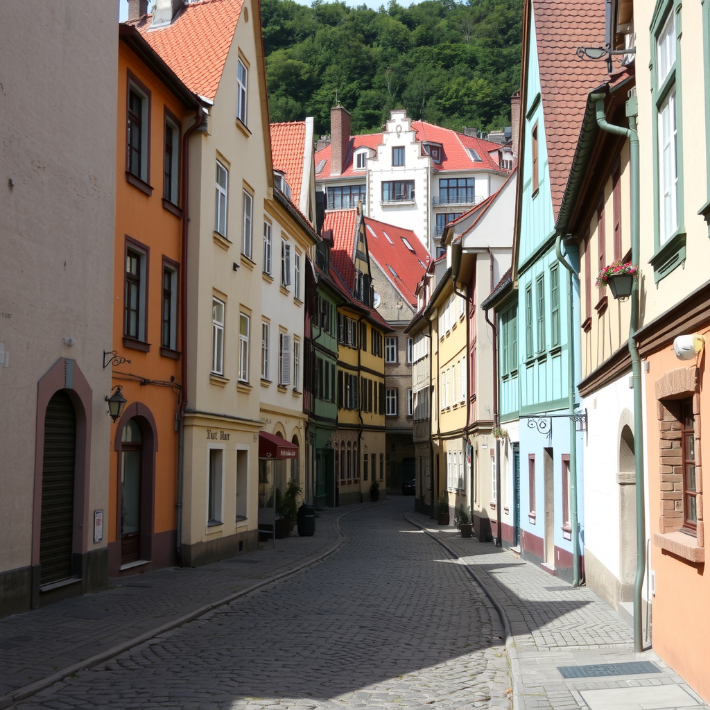 Cobblestone streets and medieval architecture in an underrated Eastern European city with colorful historic buildings and traditional rooftops